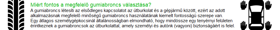 Miért fontos a megfelelő gumiabroncs választása?